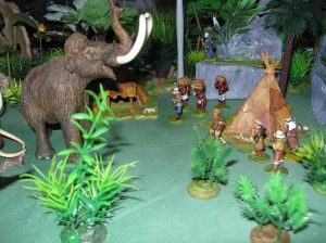 Safari dans la préhistoire sur "lost lands". Authentique mammouth de lascaux.