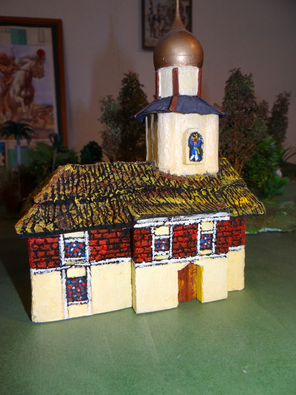 une église façon russe que j'ai réalisée pour du napo 15mm