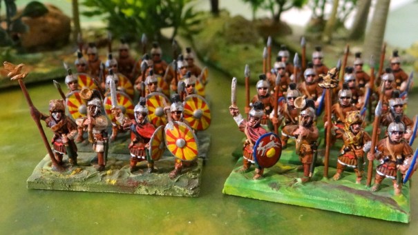 Une cohorte Batave à droite