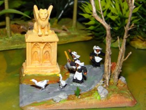 Avec les dents, la soutane ma sœur sinon vous allez être trempe !