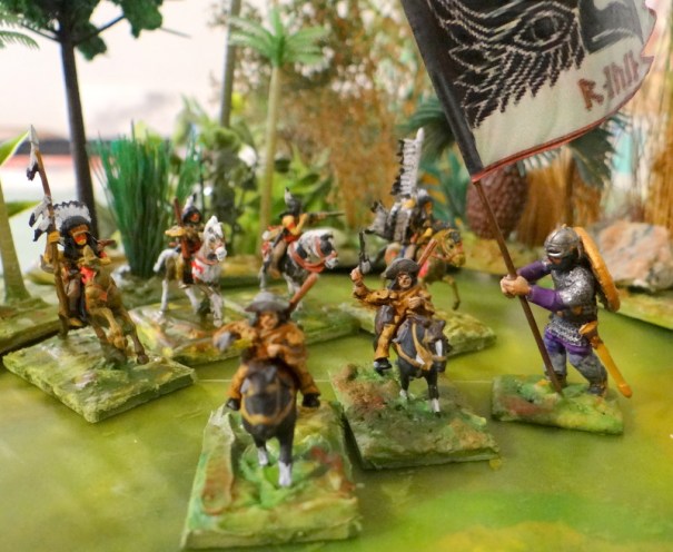 Un essai tirage papier pour le drapeau viking. 2 scouts Minifigs pour Pony war