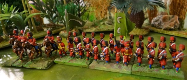 Nizam i jedid soutenu par un escadron de cavalerie du corps