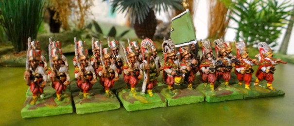 la garde et ses peaux de léopards.