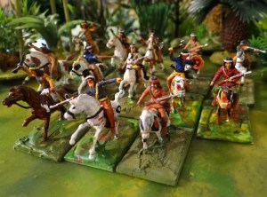 Les indiens "Atlantic" en plastiques. Des Apaches sur cette photo.