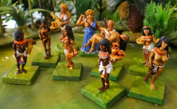 Je me suis exerecé sur la pochette servantes et "enlèvement au sérail". En arrière plan un reliquat de dieux grecs.