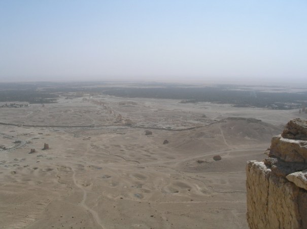 Palmyre dans la plaine droit devant. 