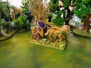 Réparation d'un char cassé suite à chute.