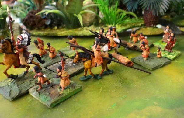 Le déménagement du camp indien. Atlantic et Minifigs (plus petites)