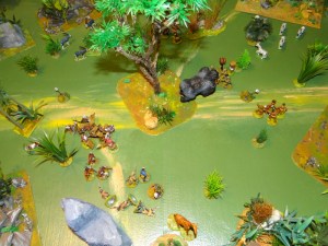 Furieux Kong charge Von Roultaboss. Les hommes du Kaiser sont balayés mais voyant l'état du dieux singe, le groupe d'archer Bambelé l’achève d'un tir. L'esprit de Kong restera ainsi dans sa jungle quoiqu'il arrive.